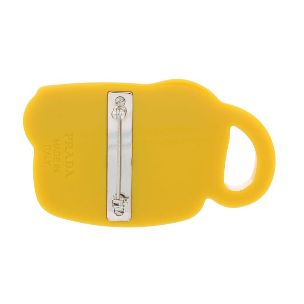 Prada Yellow Resin Vintage Retro Telephone Brooch Pin-one size - Picture 3 of 3